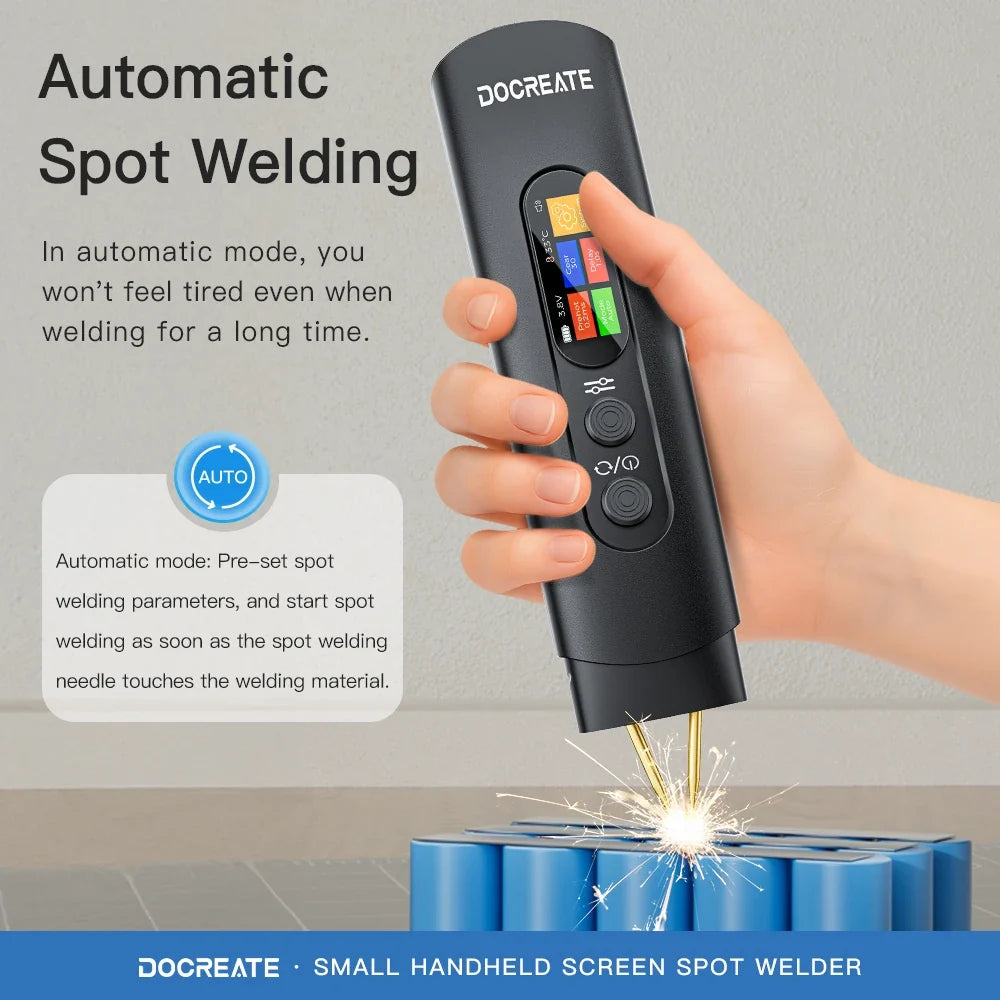 HU-10B Handheld Spot Welder 3360W 800A 1 4 Screen Auto Manual Dual