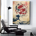 Lucky Koi Yin Yang Canvas Wall Art | HD Print Home Decor