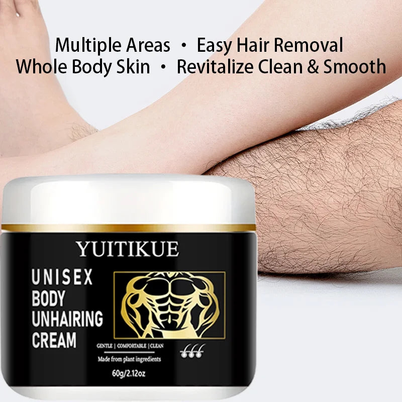 YUITIKUE Unisex Hair Removal Cream – Plant-Based 60g