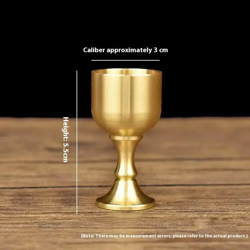 Brass Wine Glass Goblet Tabletop Mini Shot Copper Crafts Red White