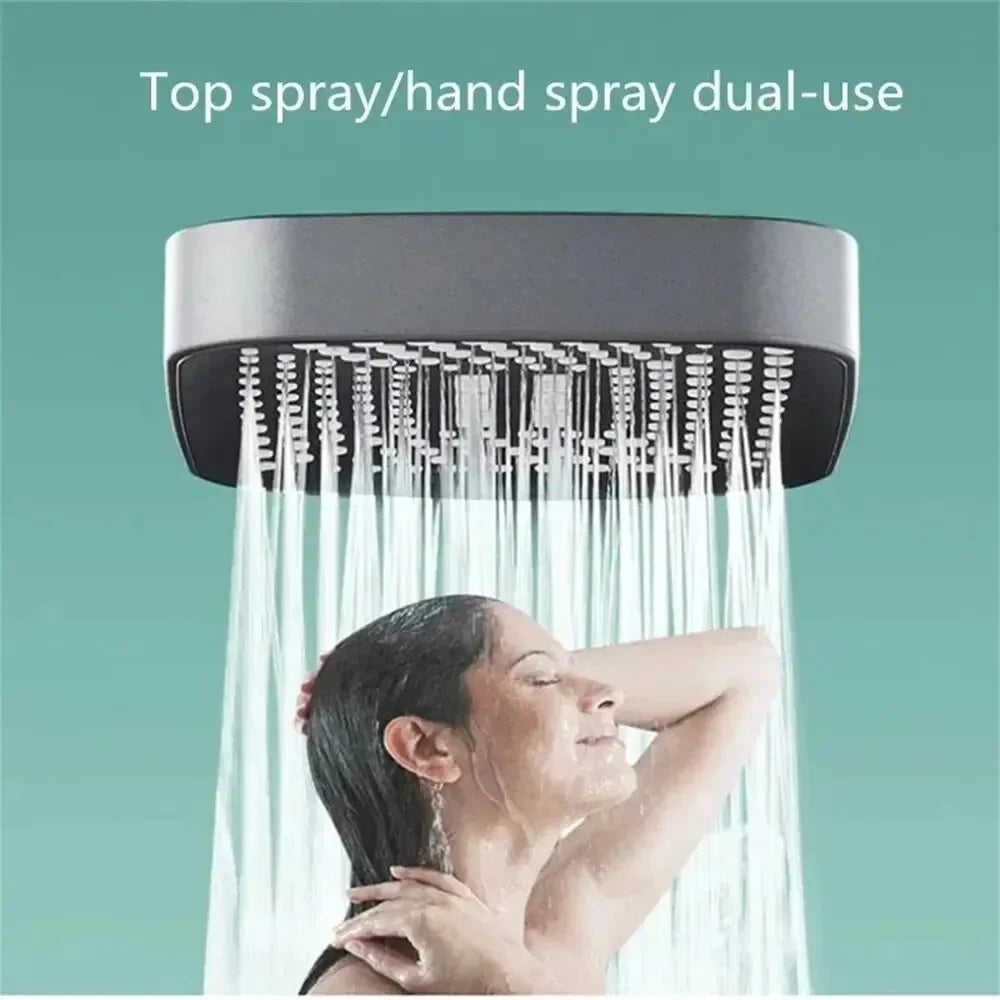 3-Mode High Pressure Handheld Rainfall Shower Head | Gold