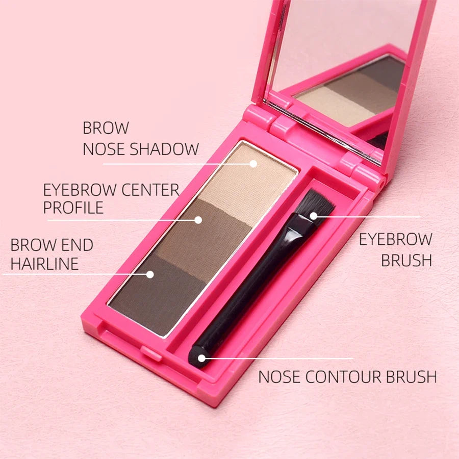 FAIRY GIRL Waterproof Eyebrow Powder Palette with Brush
