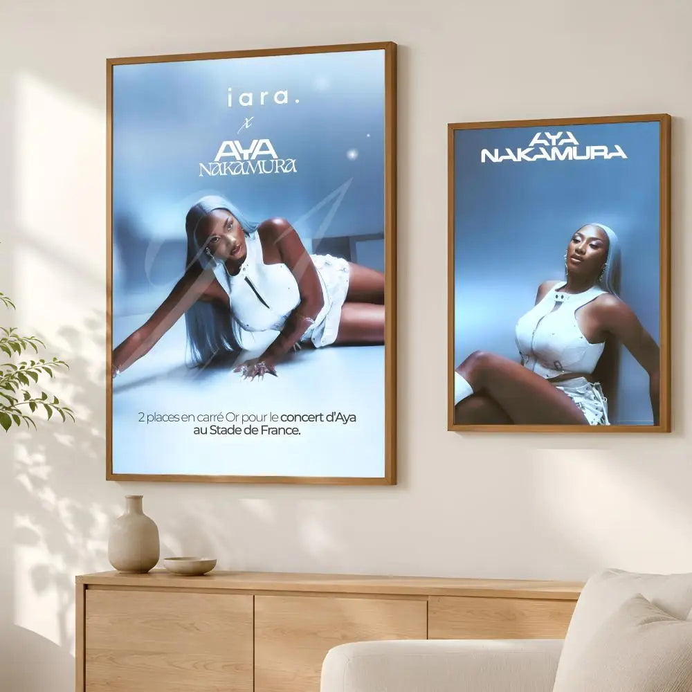 Aya Nakamura HD PVC Wall Art Poster – Self-Stick Waterproof