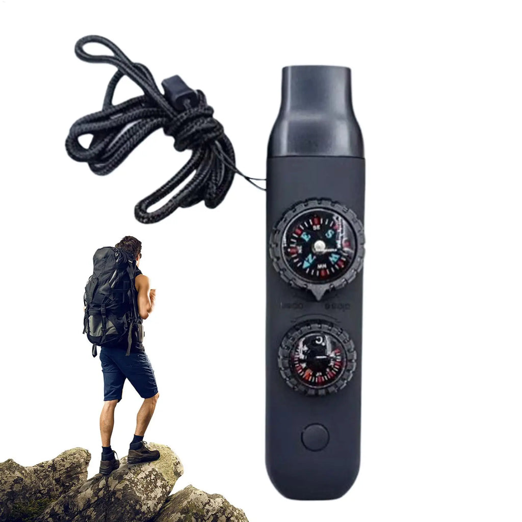 7-in-1 Survival Whistle Outdoor Portable Light Women Men Safety Gear