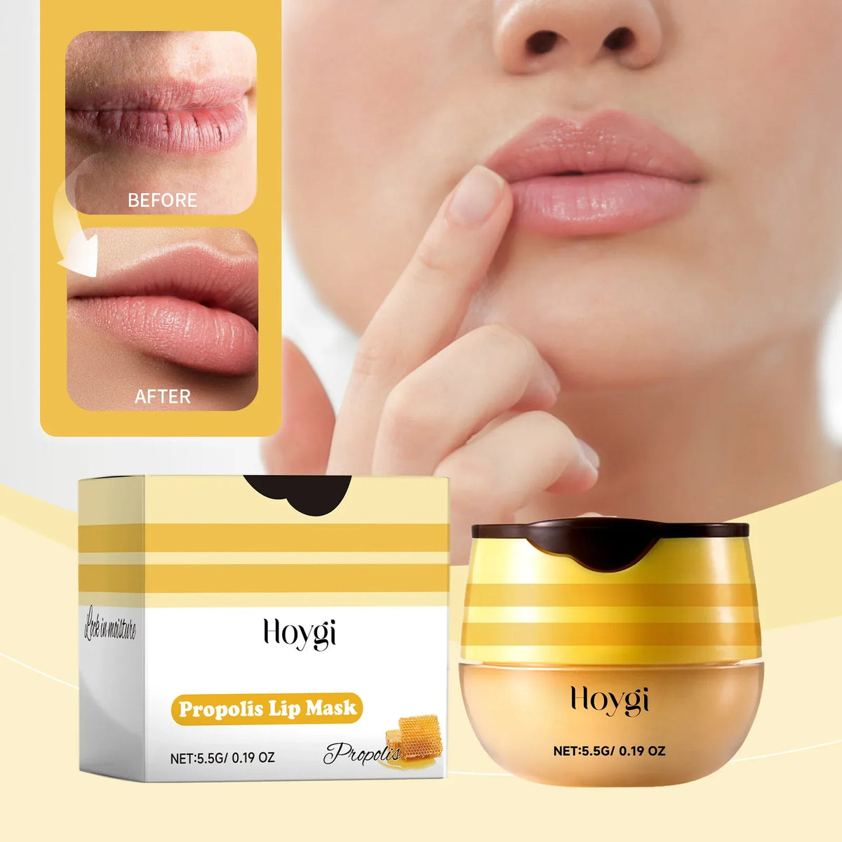 Propolis Lip Mask Fades Lines Anti-crack Protection Balm Moisturizes