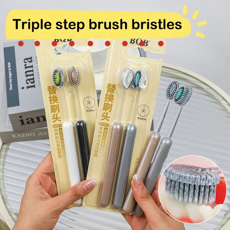 Ultra-Fine Soft Bristle Adult Toothbrush – 2 Pack