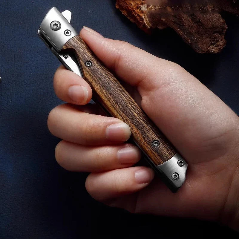 Damascus Folding Pocket Knife – Stainless Steel Camping EDC