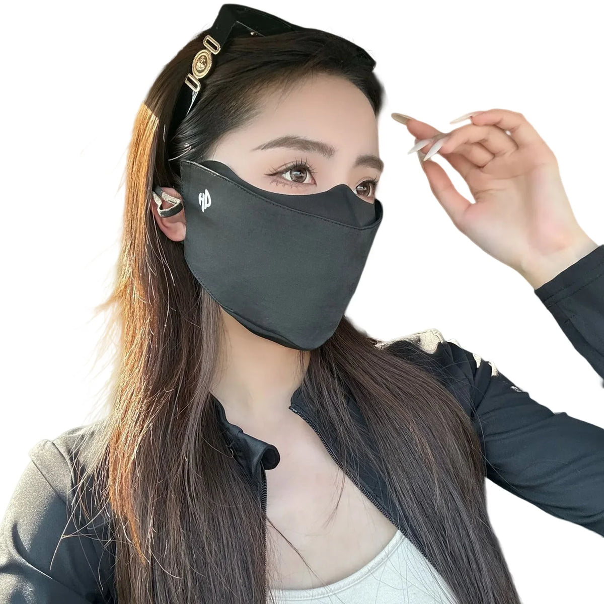 Ice Silk UPF50+ Sun Mask for Women | Full Face UV Cover