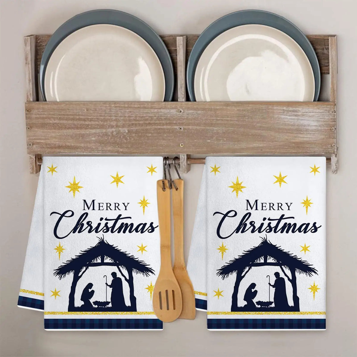 Nativity Christmas Hand Towel | Festive Holiday Home Décor