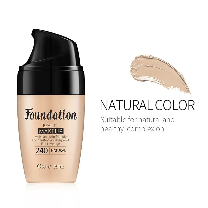 Liquid Foundation Moisturizing Long Lasting Face Comestics Natural