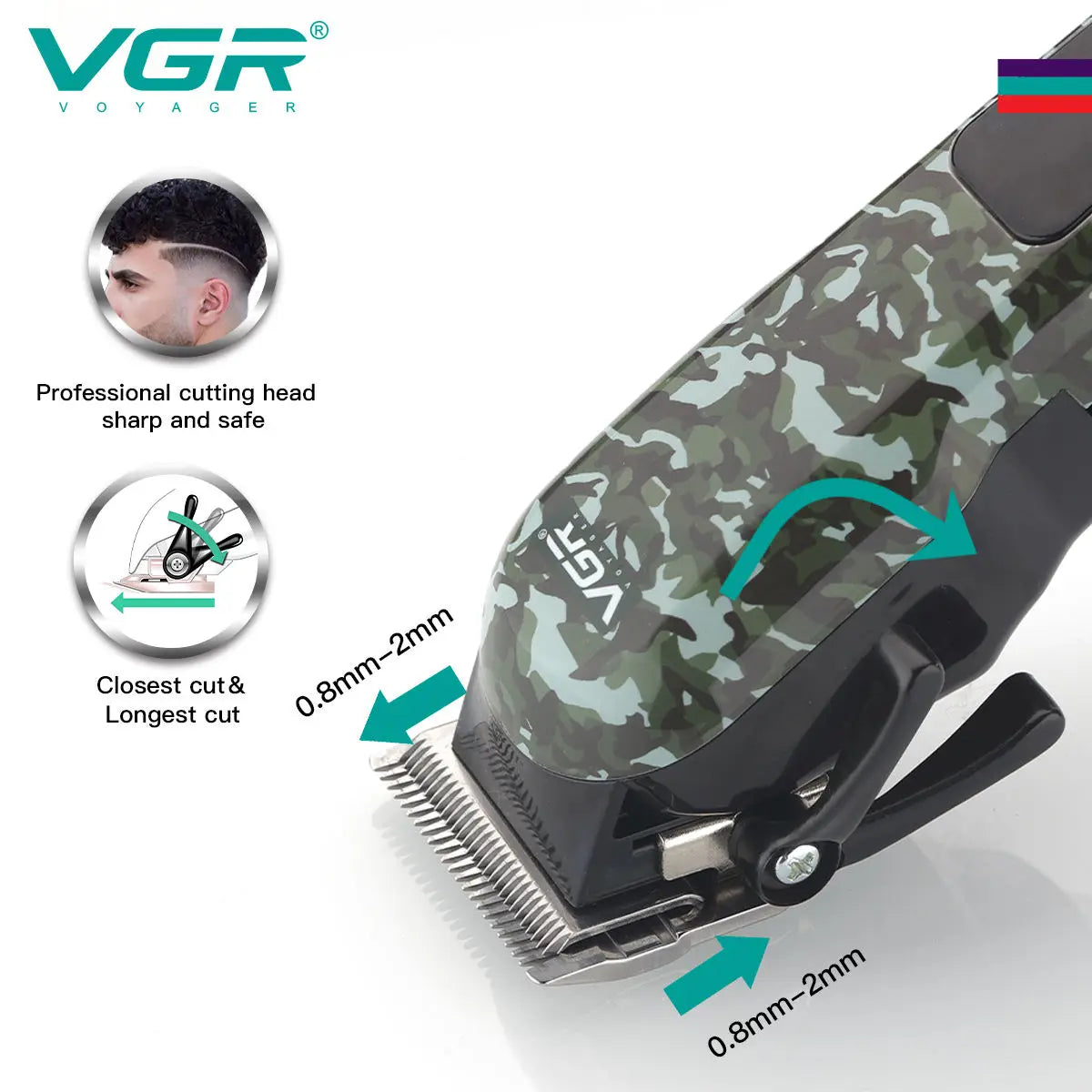 VGR V-665 Professional Cordless Hair Clipper for Men