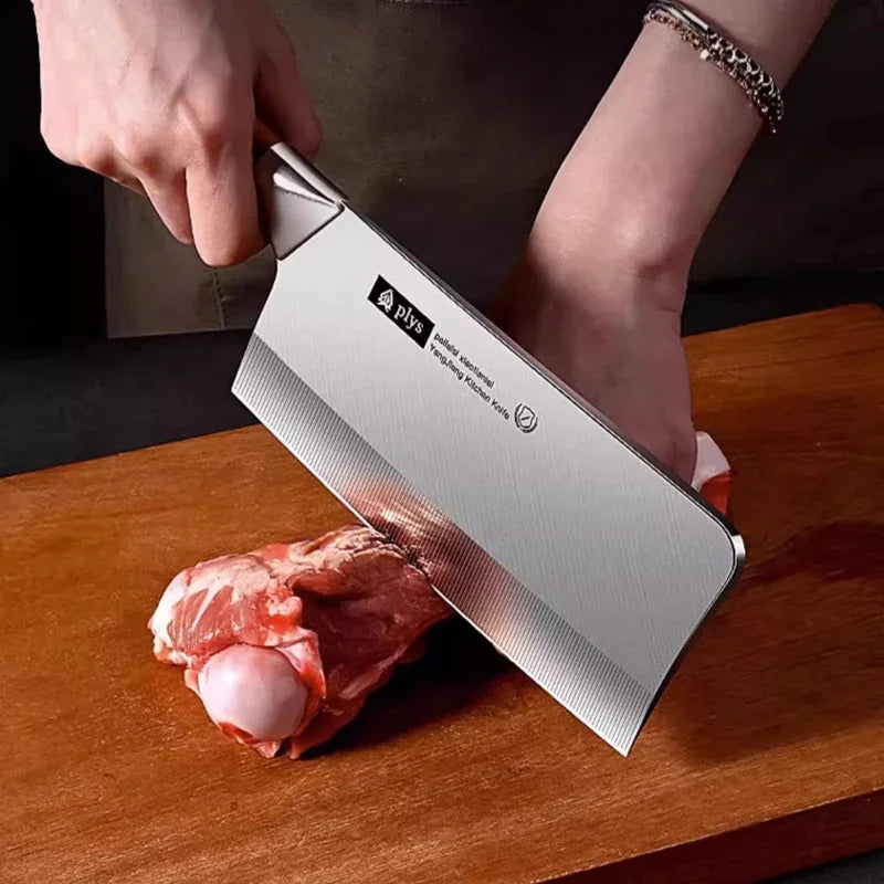 PLYS Kitchen Knife Set – Stainless Steel Chef & Cleaver Knives