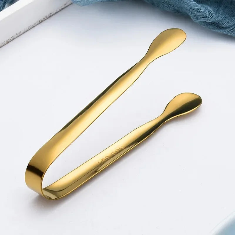 Stainless Steel Mini Tongs – Ice, Sugar Cube & Bread Clips