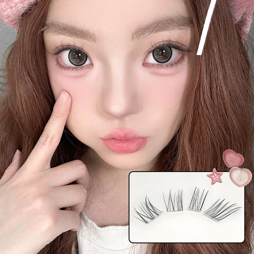 Fox-Style Cluster Lashes | 10-Row Natural Lash Extensions