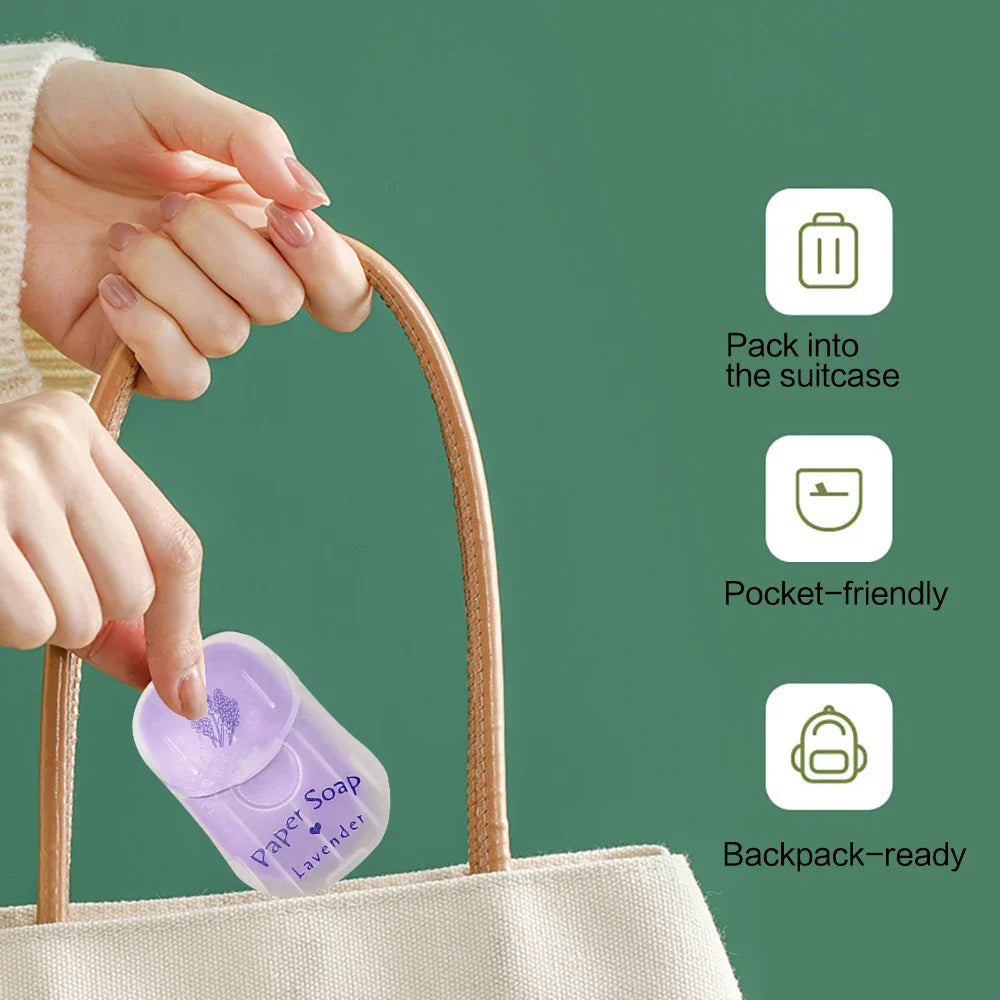 Portable Hand Soap Sheets for Travel – 50 Dissolving Sheets