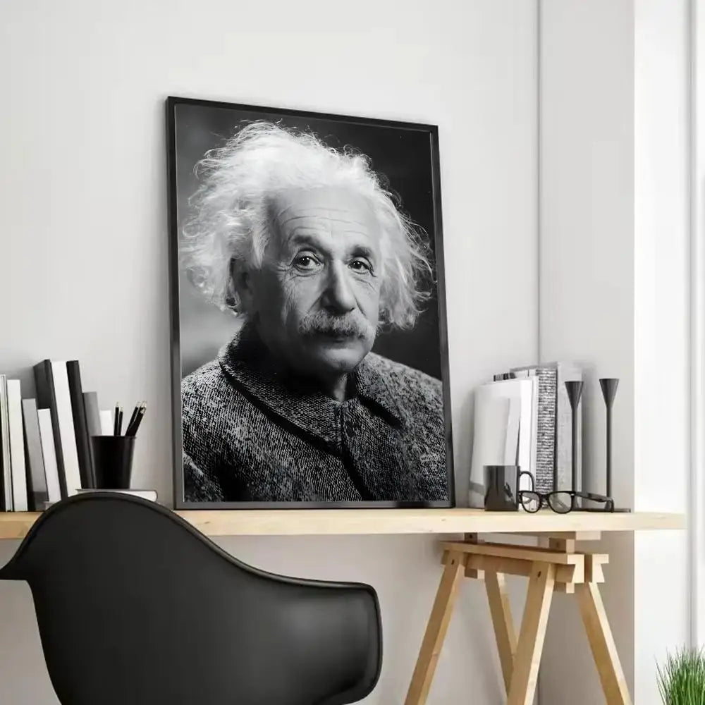 Einstein Funny Quote Canvas Wall Art – Unframed Poster