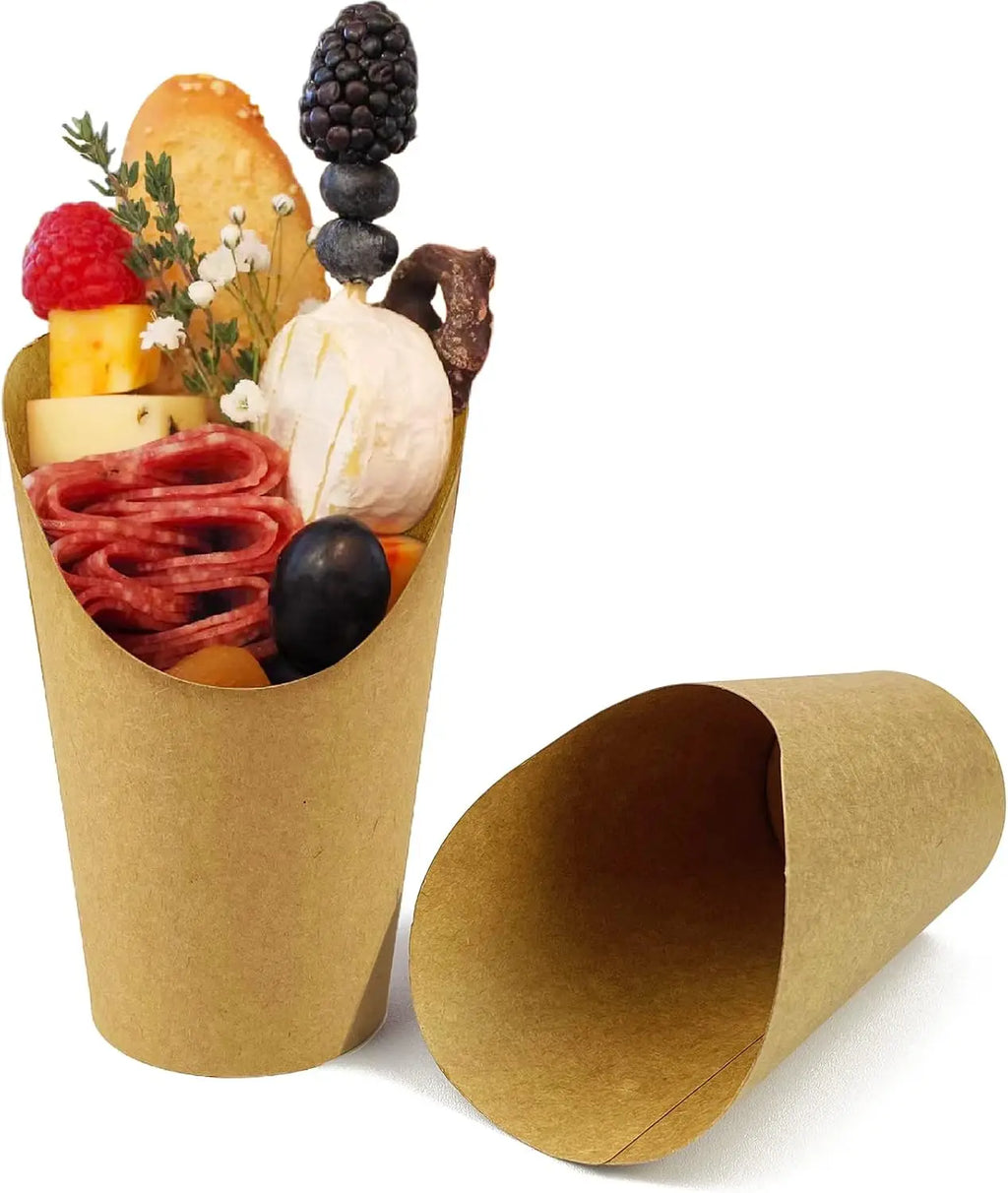 15 50 French Fries Holder Disposable Paper Cups Charcuterie All