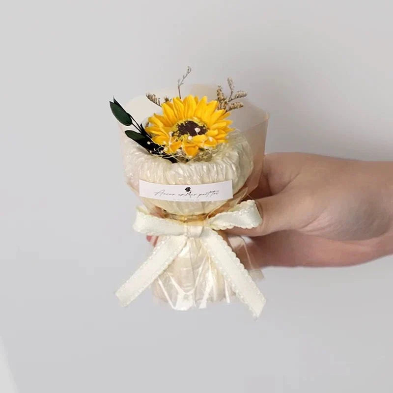 Mini Pocket Bouquet – Rose & Sunflower Soap Flower Gift Box