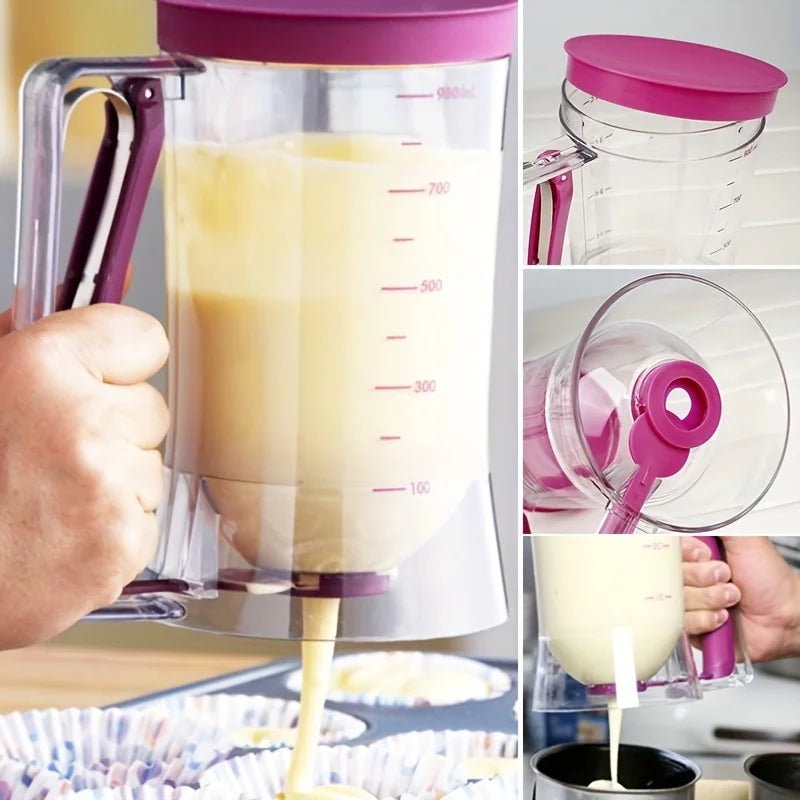 Cake Batter Dispenser 900ml – Measuring Cup DIY Baking Tool