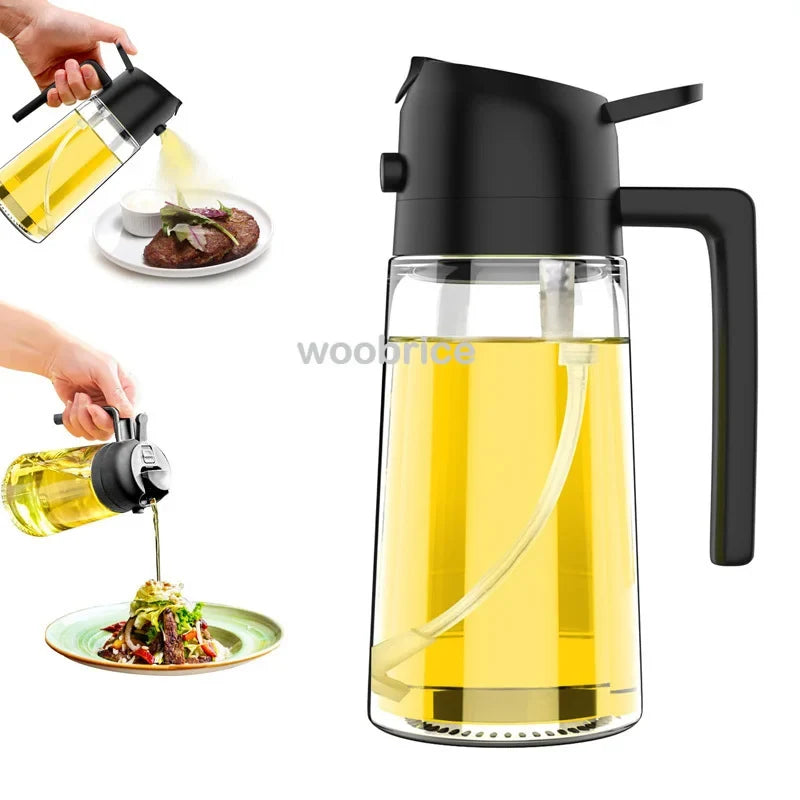 2-in-1 Oil Sprayer & Dispenser Bottle | Air Fryer & Cooking