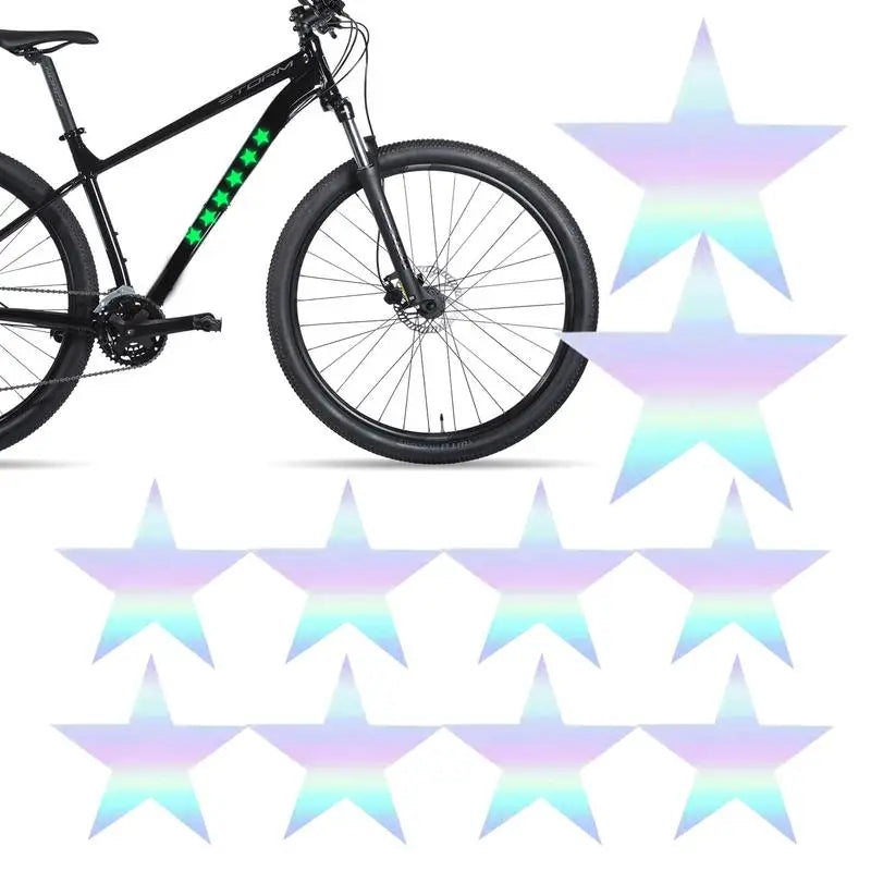 Reflective Bike Stickers Colorful Bicycle Wheels Glow Dark Rim