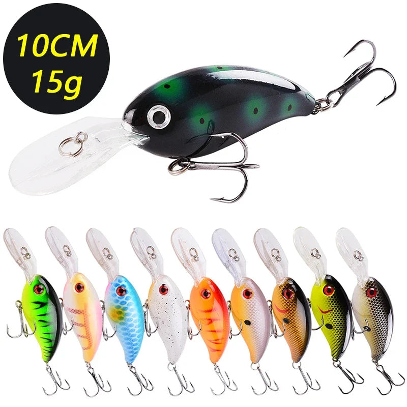 Mini Crank Fishing Lure Set 10cm 15g – Swimbait Wobble 3/5/8 PCS