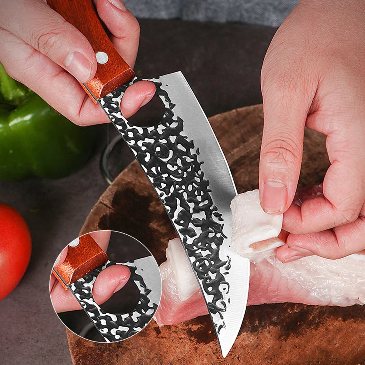 SHENJIU Forged Stainless Steel Chef Boning Knife – 14cm Blade