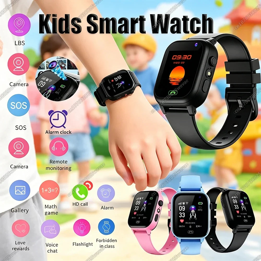 Kids Smart Watch GPS SOS Video Call Camera Waterproof Gift