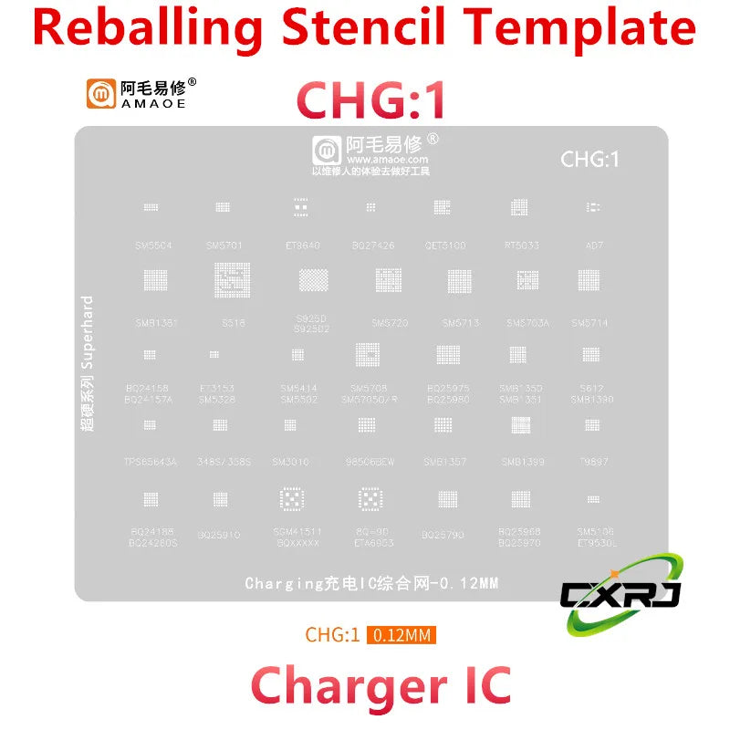AMAOE Charger IC Reballing Stencil Station – SM55xx S-Series