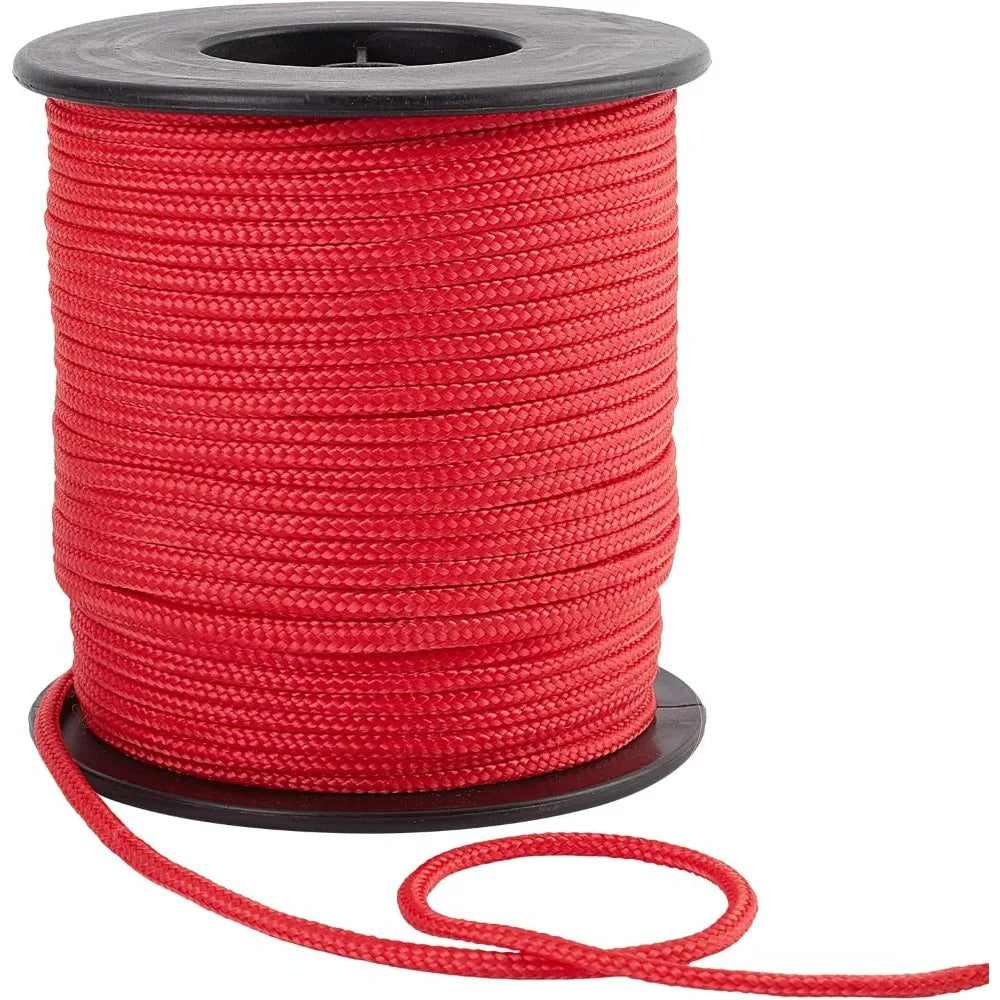 3mm Red Braided Nylon Paracord 54 Yards – Camping & DIY Rope