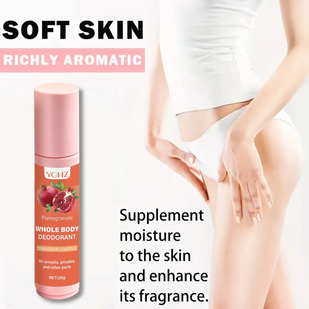Women's Pomegranate & Peach Deodorant Roller – 72-Hour Fresh