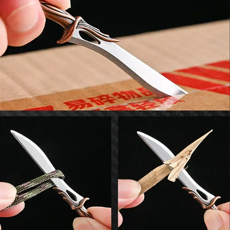 Mini Keychain Pocket Knife – Stainless Steel EDC Box Cutter