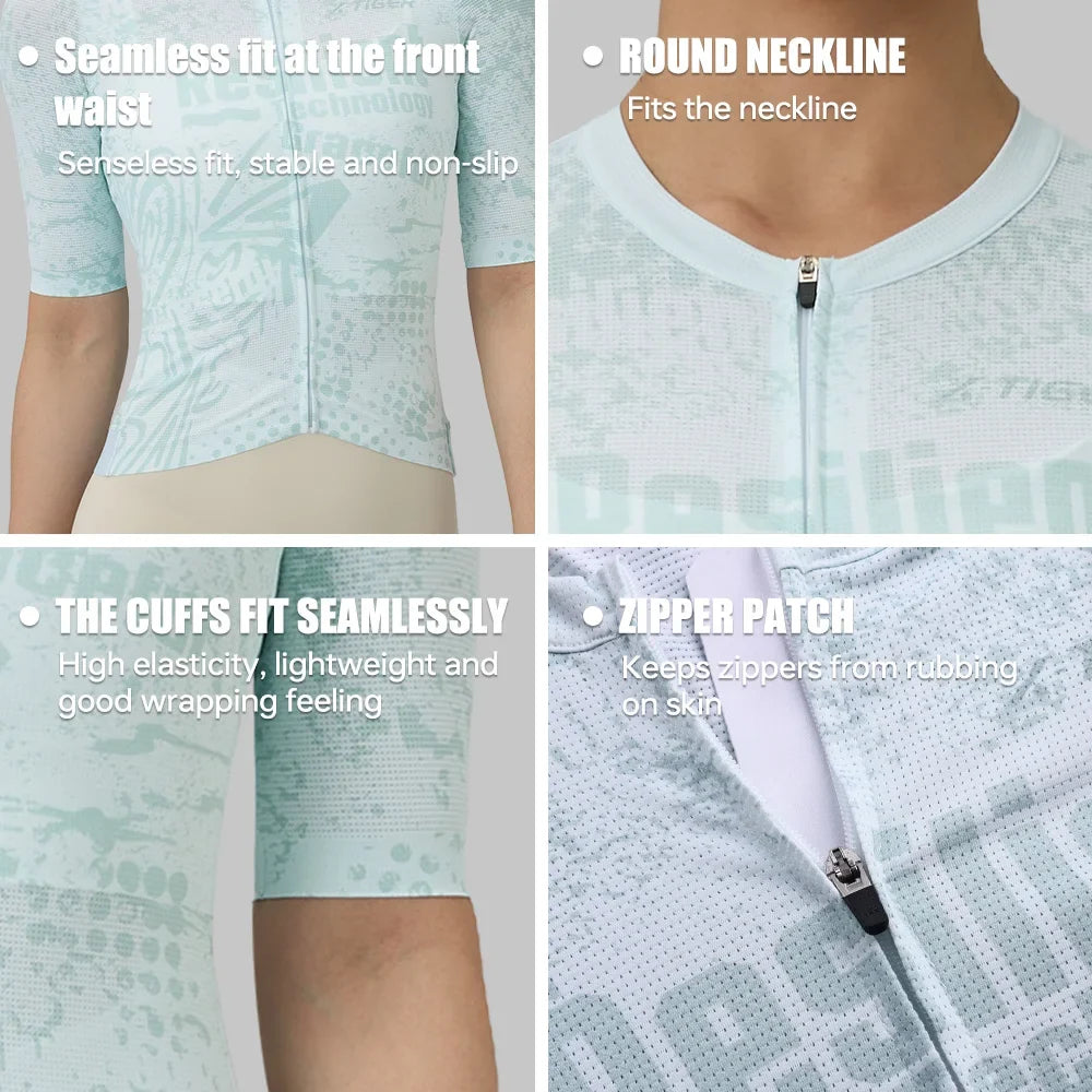 X-TIGER Women's Cycling Jersey – Short Sleeve MTB Road Bike Top