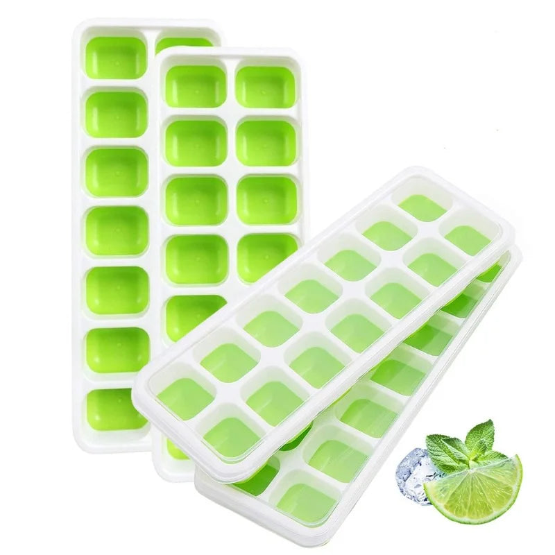 14-Grid Silicone Ice Cube Tray | Square Mold for Bar & Home