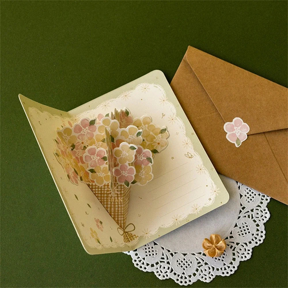 3D Pop-Up Floral Greeting Card | Valentine's & Mother's Day