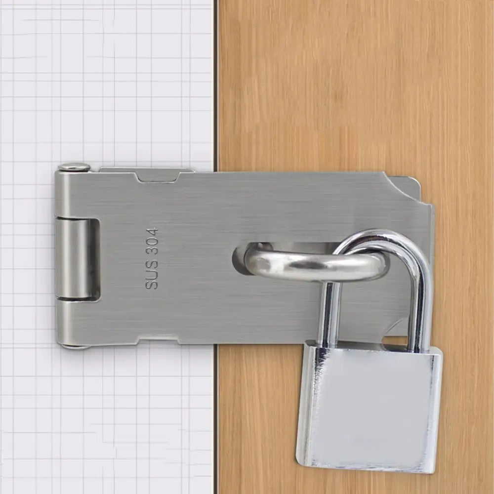 Padlock Hasp Door Clasp Lock 90 Degree Right Angle Shed Gate Latch