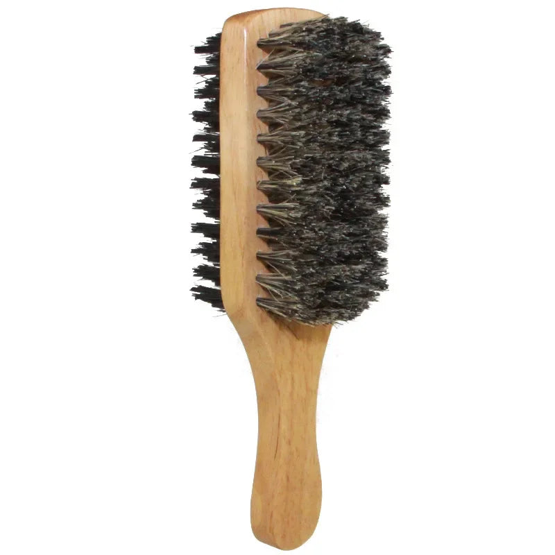 Men's Boar Bristle Hair & Beard Brush | Natural Wood Handle