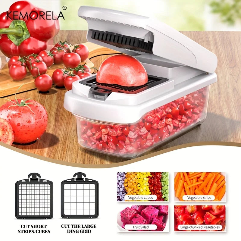 KEMORELA 15-in-1 Vegetable Chopper with Container | Onion Chopper