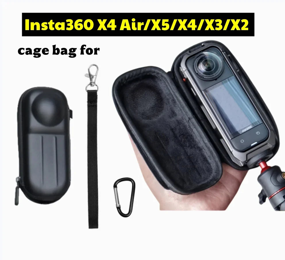 Hard Shell PU Case for Insta360 X5 X4 X3 X2 | Carry Bag