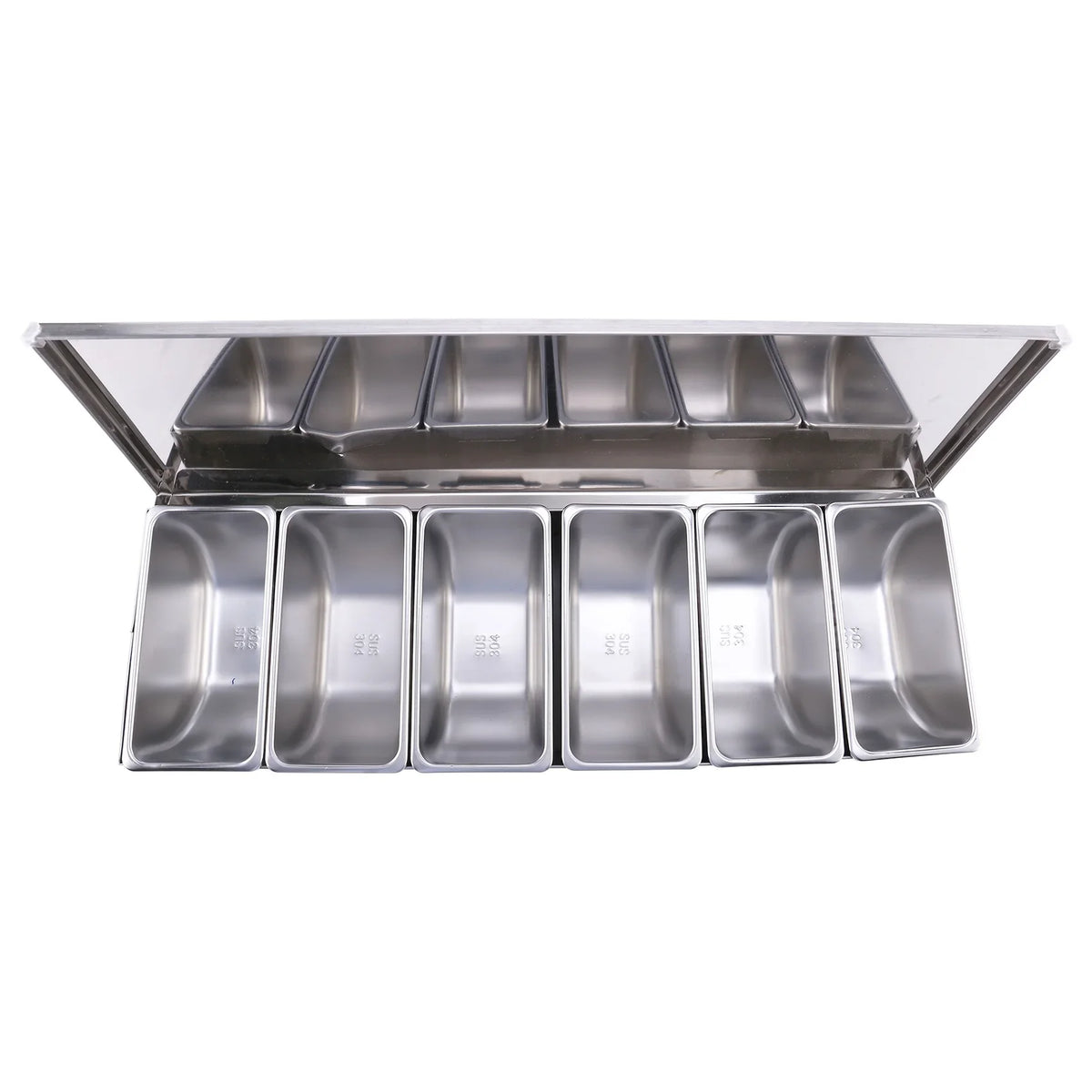 A36T-Stainless Steel Seasoning Box Restaurant Chef Lid Storage