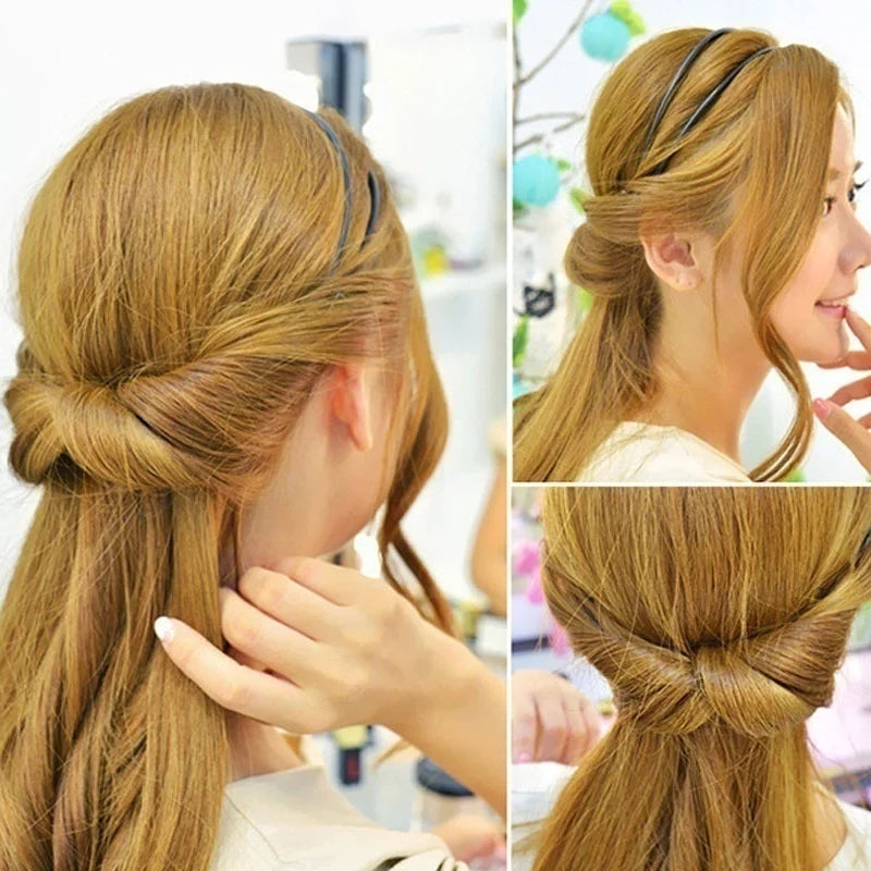 Fashion Women Girl Double Layer Adjustable Head Hair Hoop Elastic