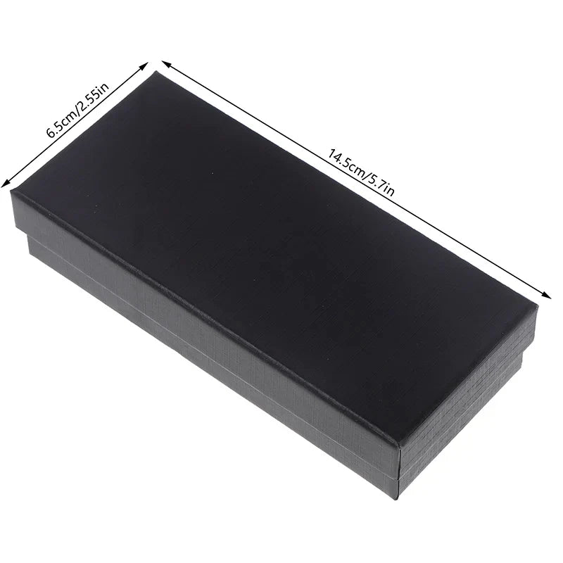 Black Rectangle Watch Box – Travel Gift Case with Sponge Insert