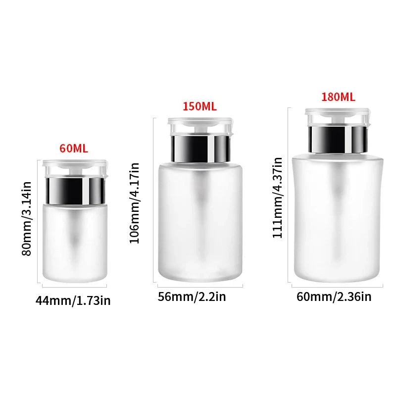 Empty Pump Dispenser Bottle for Nail Polish Remover | 60–250ml