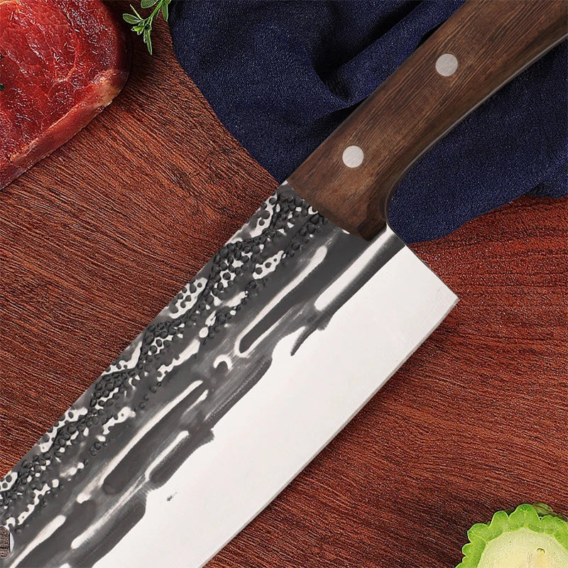 Forged Full Tang Nakiri Cleaver – Stainless Steel Chef Knife