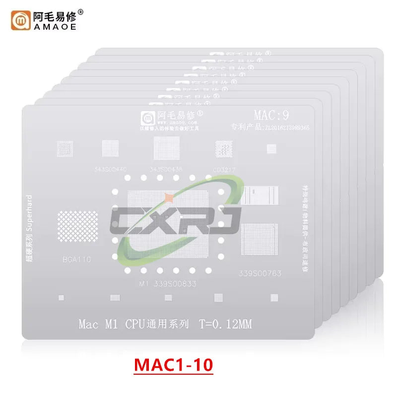 BGA Reballing Stencil 0.12mm – Universal MAC1-10 SR23G A1534