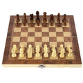 1 Chess Board Sets Folding Storage Wooden Travel Checkers Game