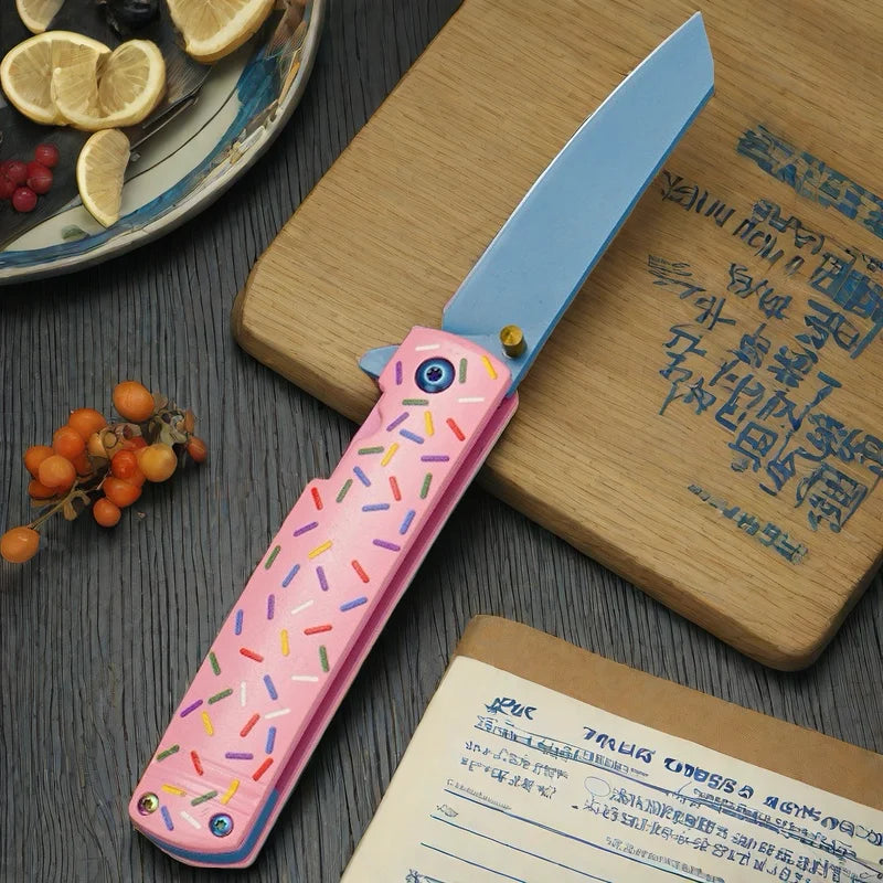 Colorful Folding Keychain Knife – Mini Stainless Steel EDC Blade