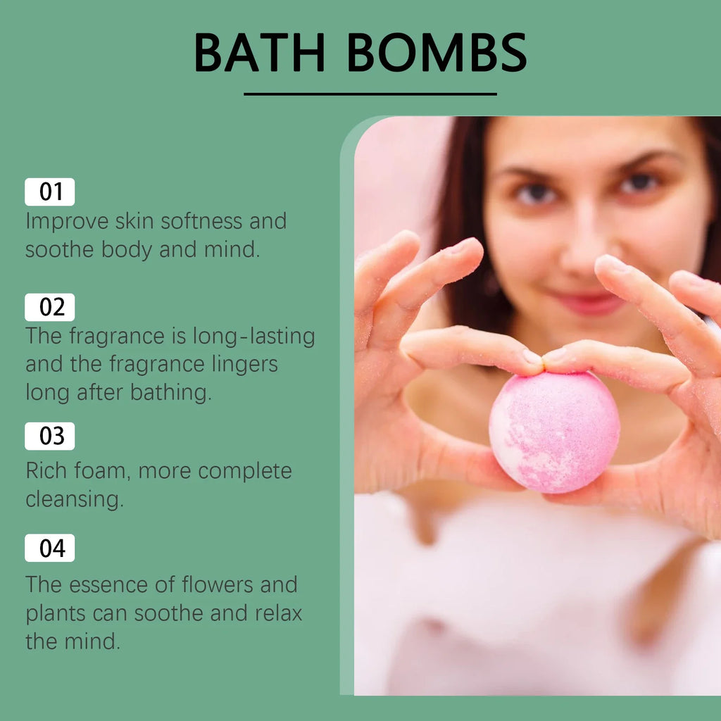 OceAura Christmas Bath Bombs Gift Set | Handmade Aromatherapy