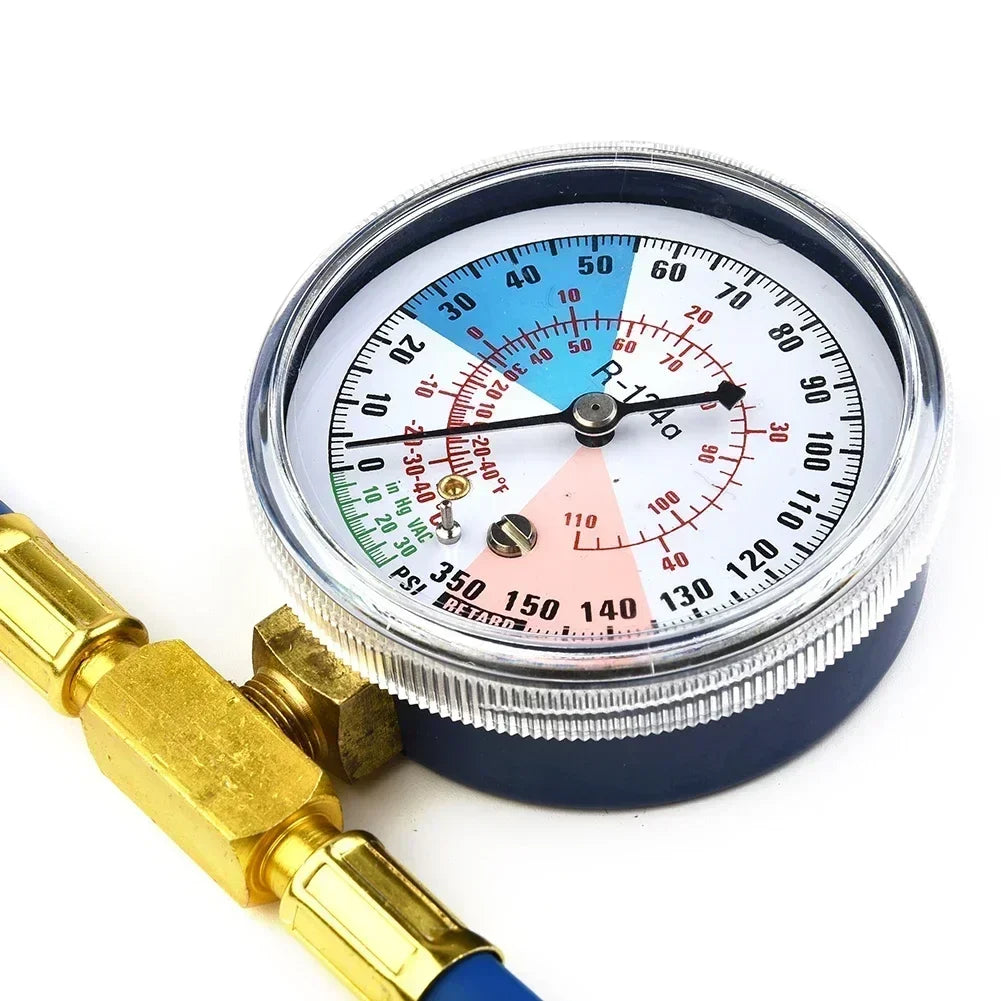 AC R134a Recharge Hose & Low Side Pressure Gauge for Cars