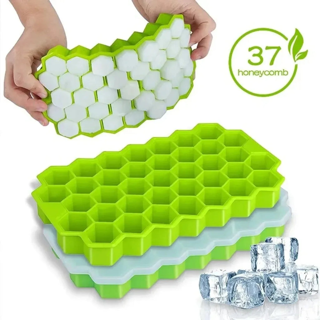 Honeycomb 37-Grid Ice Cube Tray Silicone DIY Mold Lid Not Included